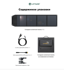 Складная солнечная панель Lvyuan 200 Вт (20B/40B)