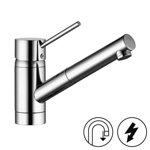 Kludi Scope 339320575 Смеситель для кухни с выдвижным изливом, цвет: хром
