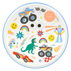 Тарелки большие "Коробка с игрушками" 8 шт (26,7 см)