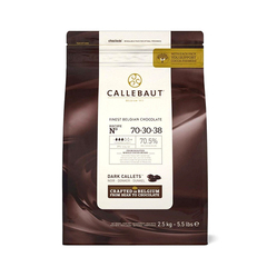 Шоколад темный горький Callebaut (Коллебаут)  №70-30-38, 70,5%, 2,5 кг