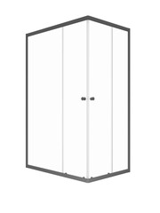 Душевое ограждение Вента-Графит 120х90