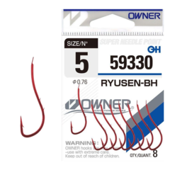 59330 №8 Крючки OWNER Ryusen-BH RED | продажа от 5 уп.