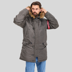 Парка Alpha Industries N-3B Slim Fit Replica Grey (Серая)