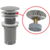 Alcaplast A392C Водослив для умывальника click/clack 5/4", цельнометаллический с большой заглушкой