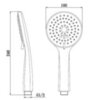 BelBagno Nova BB-D1C5 Душ ручной, цвет: воронёная сталь