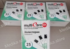 Тест-полоски В ПРОДАЖЕ только с анализатором!!!! Холестерин №25, Глюкоза №50, Триглицериды №25 к МультиКэйр-ин / MultiCare-in /Biochemical Systems International S.p.A., Italy/