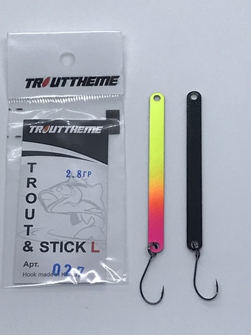СТИКИ ФОРЕЛЕВЫЕ  TROUTTHEME TROUT & STICK L арт. 027 вес 2,8г  (крючок Корея)