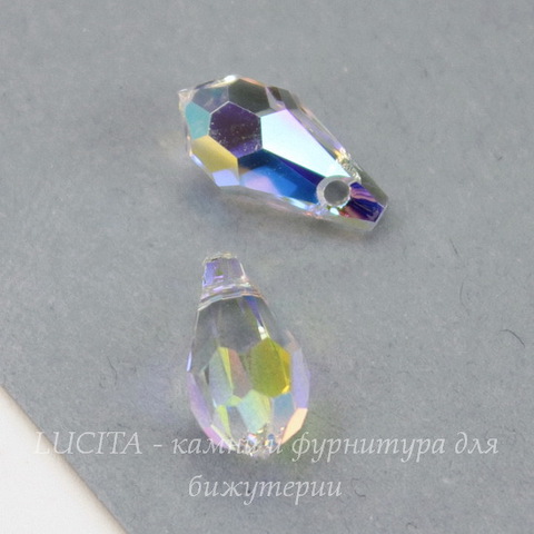 6000 Подвеска Сваровски Drop Crystal AB (11х5,5 мм)