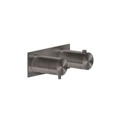Gessi 316 54034#707 Термостатический смеситель, с подключением на 3/4”, фильтр, на 2 источника (внешняя часть), цвет: brushed black metal pvd фото