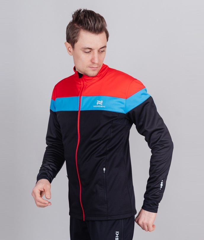 Nordski Drive лыжная куртка мужская black-red