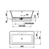 Gessi Rettangolo 37591#521 Ванна отдельностоящая/встраиваемая 180х95см, цвет: матовый белый