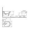 TOTO MH BW10045G1#XW Биде 400x550x310мм, подвесное , с 1 отв.под смеситель, с переливом, CeFiONtect, цвет: белый