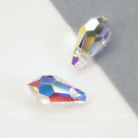 6000 Подвеска Сваровски Drop Crystal AB (11х5,5 мм)