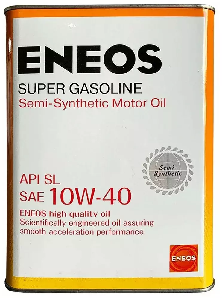 Полусинтетическое моторное масло ENEOS Super Gasoline SL 10W-40, 4 л