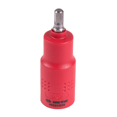 KING TONY (4025VE06) Насадка (бита) торцевая диэлектрическая 1/2", HEX, 6 мм, L = 75 мм