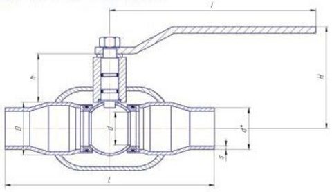 Конструкция LD КШ.Ц.П.GAS.200.025.П/П.02 Ду200