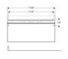 Geberit Citterio 500.566.JI.1 Тумба для раковины 118.4x55.4x50.4см, бежевый / глянцевое стекло, светлый дуб / меламин, структура дерева