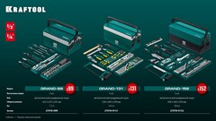 KRAFTOOL GRAND-152, 152 предм., (1/2