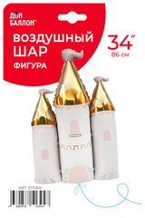 Шар К Фигура, Замок принцессы, 34''/86 см, 1 шт. (под воздух)