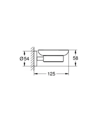 Мыльница Grohe Essentials с держателем, хром (40444001)