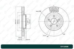 Диск тормозной перфорированный вентилируемый G-brake GR-02606 правый
