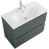 BelBagno UNO-MINI-800-2C-SO-VO База под раковину подвесная с фрезерованными ручками по всей длине фасада с двумя выкат. ящ., Еловый Мат., 800x395x608