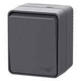 AtlasDesign PROFI IP54 О/У 1-клавишный кнопочный ВЫКЛЮЧАТЕЛЬ 10 АХ, АНТРАЦИТ — фото 2