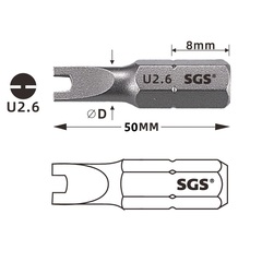 Бита Spanner SP 2,6 х50мм S2 1шт SGS 6350-U2.6