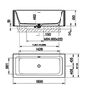 Gessi Rettangolo 37593#521 Ванна отдельностоящая 180х81см, цвет: матовый белый