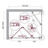 BelBagno Albano ALBANO-ASH-1-70/80-C-CR Душевой уголок, 70x80, цвет: хром