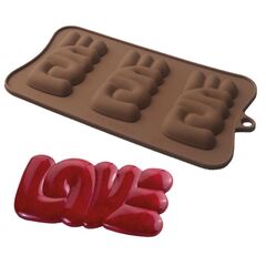 Форма силиконовая для шоколада «Плитка love (любовь)»