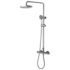 Lemark Yeti LM7860C Душевая термостатическая система с верхним душем 30х21 см, регулируемая высота 0,8~1,3м, латунь/хром фото