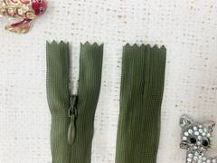 Молнии потайные, L 50 см, хаки