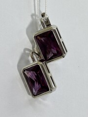 Багет М (серьги из серебра)