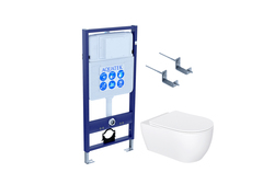 Aquatek Set Aquatek ЕВРОПА New-KKI2 Set Aquatek ЕВРОПА New-KKI2 (рама Aquatek Standard INS-0000012+звукоизоляционная прокладка+крепеж KKI-0000002+унитаз ЕВРОПА AQ1106L-00+тонкое сиденье фото