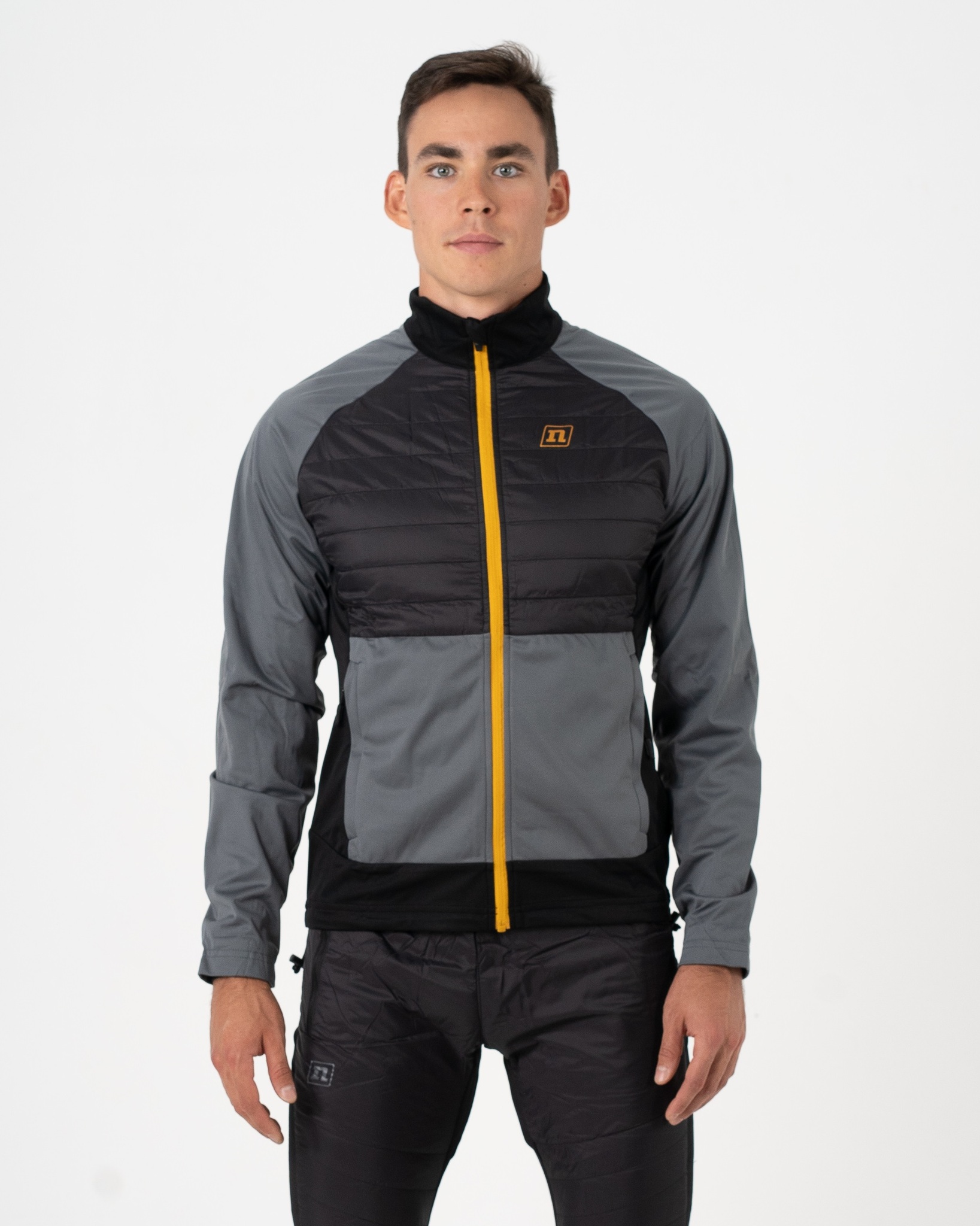 Мужская лыжная куртка Noname Hybrid 22 black-grey