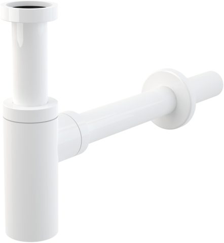 Alcaplast A400B Сифон для умывальника DN32 DESIGN цельнометаллический, круглый, белый