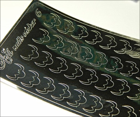 Металлизированные наклейки Arti nails Stiker цвет серебро №6 купить за 100&nbsp;руб