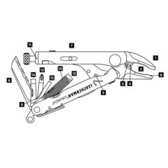 Мультитул Leatherman Crunch, 15 функций, кожаный чехол (68010181N) - Multitool-Leatherman.Ru