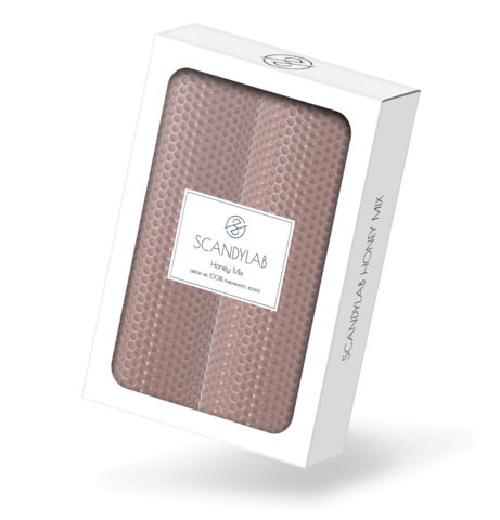 Набор из 2 натуральных свечей SCANDYLAB Honey Mix Beige