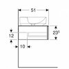 Geberit VariForm 501.172.00.1 Тумба под раковину, 120x23.5x51см, темно-серый / лакированный матовый, темно-серый / матовый
