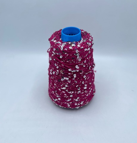Luxury Selection by RiGo (пр.Италия), art-Lustro, 230м/100гр, 50%Хлопок 50%Полиэстер(пайетка),цвет-Фуксия(925),арт.35606