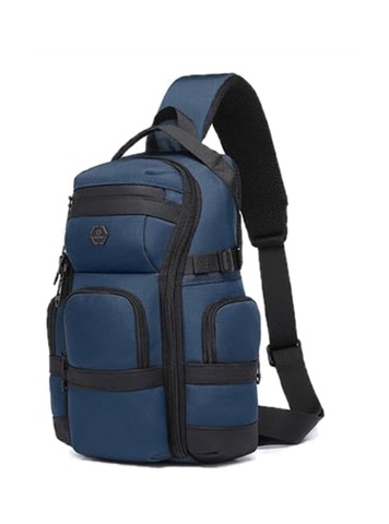 Картинка рюкзак однолямочный Ozuko 9808 Blue - 7
