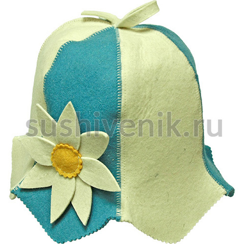 Шапка Колокольчик голубая - 6