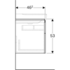 Geberit Xeno2 500.515.01.1 Тумба под раковину, 88x53x46.2см, Белый / Высокоглянцевое покрытие
