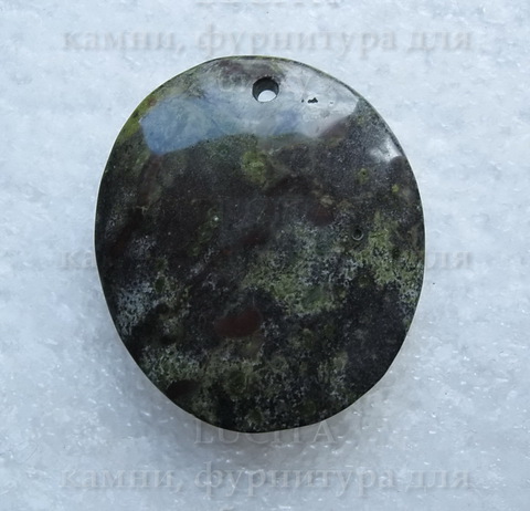 Подвеска Яшма "Кровь дракона" №17 (41х35х6 мм) ()