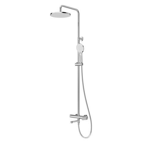 Cezares STYLUS-CVD-01 Душевая система со смесителем и изливом на ванну, цвет: хром