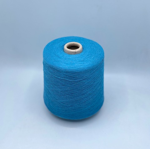 Бобинная пряжа (пр.Италия), 1500м/100 гр. 80%шерсть, 20%полиамид, цвет-Лазурный меланж,арт-31801