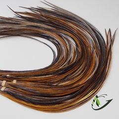 Перо из седла петуха Black & Brown (Unique Variant)