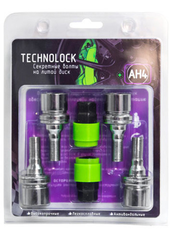 Готовый набор из колёсных болтов М12x1.25 и комплекта секреткок TECHNOLOCK AH4